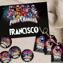 Imagen de Kit imprimible textos editables - Power Ranger - Ninja Steel