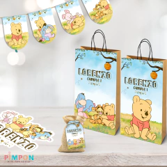 Kit imprimible textos editables - Winnie pooh bebe - comprar online