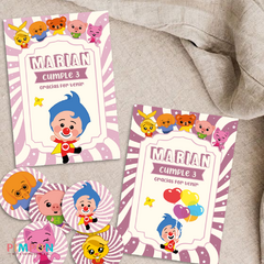 Kit imprimible personalizado - Plim plim (rosa) - comprar online