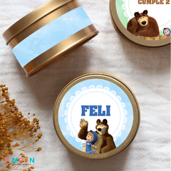 Kit imprimible textos editables - Masha y el oso mod. 01 - buy online