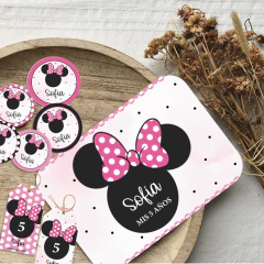 Kit imprimible personalizado - minnie mouse rosa - comprar online