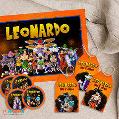 Kit imprimible textos editables - Dragon ball