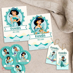 Kit imprimible textos editables - Princesa Jazmin - comprar online