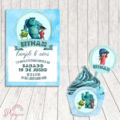 Kit imprimible textos editables - Monster INC - online store