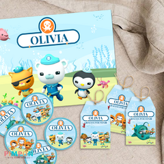 Kit imprimible textos editables - octonautas on internet