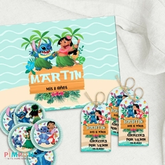 Kit imprimible textos editables - Lilo y Stitch (celeste) - buy online