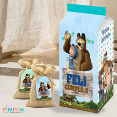 Kit imprimible textos editables - Masha y el oso mod. 01 on internet