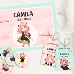 Kit imprimible textos editables - Anya Forger