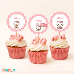 Kit imprimible textos editables - Hello Kitty - pimpon