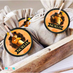 Kit imprimible textos editables - el gato con botas - tienda online