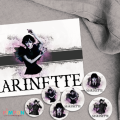 Kit imprimible textos editables - Merlina