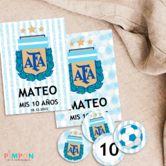 Imagen de Kit imprimible textos editables - AFA, seleccion argentina