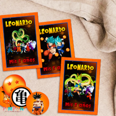 Kit imprimible textos editables - Dragon ball - pimpon