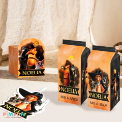 Kit imprimible textos editables - el gato con botas el ultimo deseo - buy online