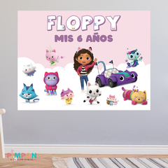 Banner imprimible digital 2 x 1.5 mts - GABBY'S DOLLHOUSE