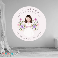 Banner imprimible digital 1.20 mts - comunion confirmacion mod. 03