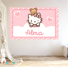 Banner imprimible digital 2 x 1.5 mts - hello kitty mod. 03