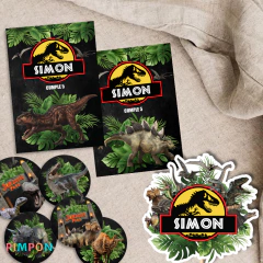Kit imprimible personalizado - Dinosaurios jurassic park na internet