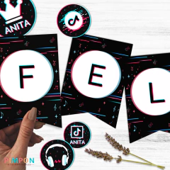 Kit imprimible personalizado - Tik Tok