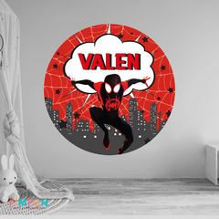 Banner imprimible digital 1.20 mts - spiderman - spiderverse - miles morales