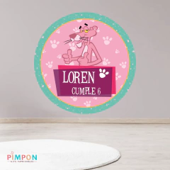 Banner imprimible digital 1.20 mts - pantera rosa