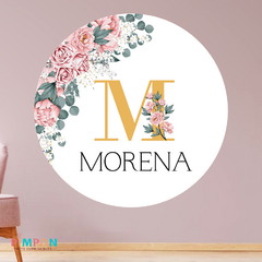 Banner imprimible digital 1.20 mts - flores shabby chic mod. 02
