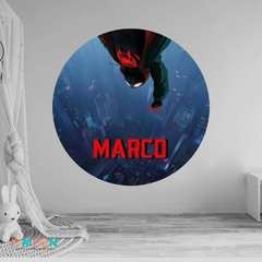 Banner imprimible digital 1.20 mts - spiderman - spiderverse - miles morales mod. 03