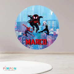Banner imprimible digital 1.20 mts - spiderman - spiderverse - miles morales mod. 05