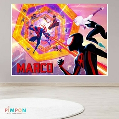 Banner imprimible digital 2 x 1.5 mts - spiderman - spiderverse - miles morales mod. 02