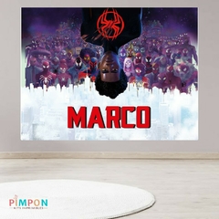 Banner imprimible digital 2 x 1.5 mts - spiderman - spiderverse - miles morales mod. 04