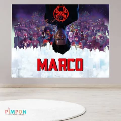 Banner imprimible digital 2 x 1.5 mts - spiderman - spiderverse - miles morales mod. 04