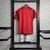 Kit Infantil Manchester United I Home 23/24 - Camisa oficial do Manchester United para crianças - Conjunto de futebol para jovens torcedores - Roupa de jogo do Manchester United para meninos - Presente perfeito para fãs do Manchester United - Estilo e con