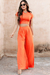 Calça Pantalona Elegance Laranja na internet