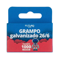 Grampo Galvanizado 26/6 C/ 1000