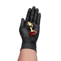PLUG ANAL DOURADO JÓIA VERMELHA - P - comprar online