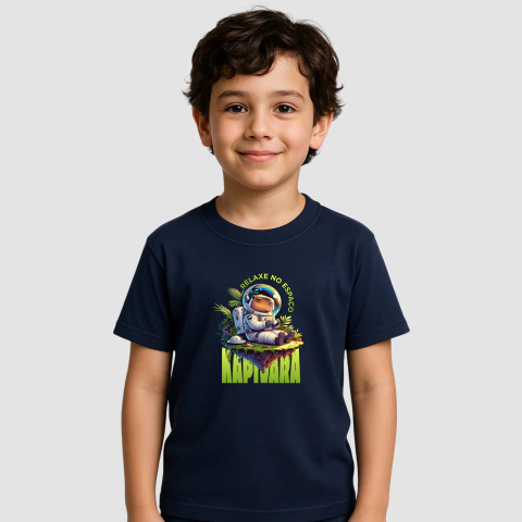 Camiseta Infantil/Juvenil Kapivara "Relaxe no Espaço" - comprar online