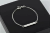 Pulseira infantil plaquinha em Prata 925