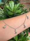 Pulseira meia Lua em Prata 925 com 18,5 cm