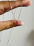 Colar ponto de luz coração cor cereja prata 925