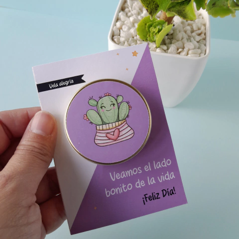 Velitas alegría con tarjeta de Cactus
