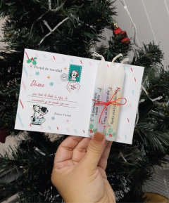 Set de 10 Postales de Navidad con Deseos 4 opciones para acompañarlas en internet