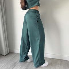 Jogging Wide Leg Verde - comprar online