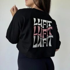 Remera Crop Over Lufit Negro - comprar online