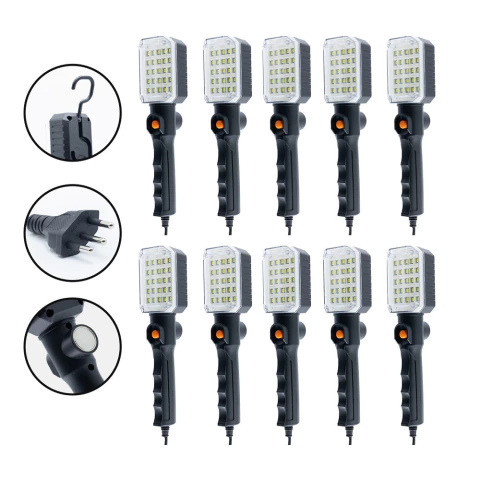 Kit 10 Cordão Luz Pendente - Mecânico - LED Tomada 110/220v