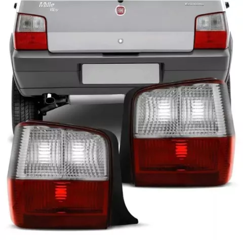 Par Lanterna Traseira Uno 04 05 06 07 08 09 10 11 12 13