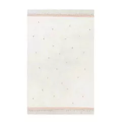 Tapete Infantil Retangular Beige Dots com Tassel - comprar online