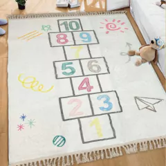 Tapete Retangular Infantil Amarelinha - Nórdico Ateliê