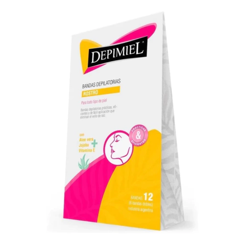DEPIMIEL BANDAS DEPILATORIAS ROSTRO x12 TODO TIPO DE PIEL