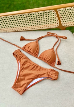 CORTININHA COM CALCINHA DE BORBOLETA TERRACOTA