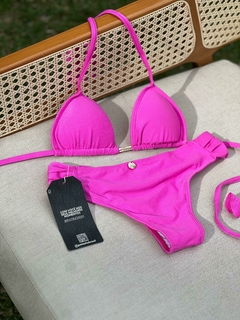 CORTININHA COM CALCINHA DE BORBOLETA ROSA na internet